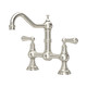 Perrin & Rowe 4751PF Provence Bridge 2 Hole Mix - Pewter Product Image