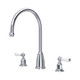 Perrin & Rowe 4371CPWPC Phoenician Three Hole Widespread Sink Mixer WPC Levers - Chrome Product Imag