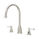 Perrin & Rowe 4371PFWPC Phoenician Three Hole Widespread Sink Mixer WPC Levers - Pewter Product Imag
