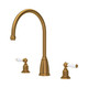 Perrin & Rowe 4371ABWPC Phoenician Three Hole Widespread Sink Mixer WPC Levers - Aged Brass Product