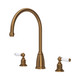 Perrin & Rowe 4371BZWPC Phoenician Three Hole Widespread Sink Mixer WPC Levers - English Bronze Prod