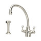 Perrin & Rowe 4350PF Etruscan Dual Lever Sink Mixer with Rinse - Pewter Product Image