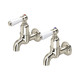 Perrin & Rowe 4322NIWPC Mayan Ionian Lever Bibcock Wall Mounted Tap WPC Levers - Nickel Product Imag
