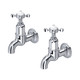Perrin & Rowe 4328CP Ionian Bibcock Wall Mounted Crosshead Taps - Chrome Product Image