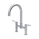 Perrin & Rowe 4593HTCP Bridge Tap With Textured Handles - Chrome Product Image