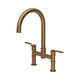 Perrin & Rowe 4593HTBZ Bridge Tap With Textured Handles - Bronze Product Image