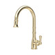 Perrin & Rowe 4744IG Provence Single Lever Mono with Rinse and Pulldown - Gold Product Image