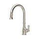 Perrin & Rowe 4744NI Provence Single Lever Mono with Rinse and Pulldown - Nickel Product Image