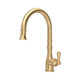Perrin & Rowe 4744SB Provence Single Lever Mono with Rinse and Pulldown - Satin Brass Product Image