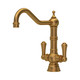 Perrin & Rowe 4761AB Provence Monobloc Sink Mixer Dual Lever - Aged Brass Product Image