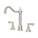 Perrin & Rowe 4771PF Provence 3 Hole Widespread Sink Mixer - Pewter Product Image