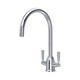 Perrin & Rowe 4861CP Langbourn Monobloc C Spout Sink Mixer - Chrome Product Image