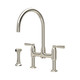 Perrin & Rowe 4273NI Langbourne Bridge 2 Hole Mixer & Rinse - Nickel Product Image
