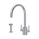 Perrin & Rowe 4312CP Juliet Round Mono Mixer C Spout & Rinse - Chrome Product Image