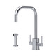 Perrin & Rowe 4310CP Juliet Square Mixer U Spout & Rinse - Chrome Product Image
