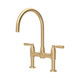 Perrin & Rowe 4293SB Langbourn Bridge 2 Hole Sink Mix - Satin Brass Product Image