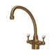 Perrin & Rowe 4320BZ Etruscan Mono Dual Lever Sink Mixer - English Bronze Product Image