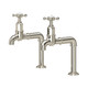 Perrin & Rowe 4338NI Ionian Bibcock Deck Mounted Crosshead Tap - Nickel Product Image