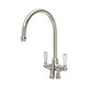 Perrin & Rowe 4460NIWPC Phoenician Mono Sink Mix Dual Lever WPC Levers - Nickel Product Image