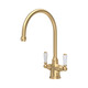 Perrin & Rowe 4460SBWPC Phoenician Mono Sink Mix Dual Lever WPC Levers - Satin Brass Product Image