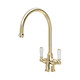 Perrin & Rowe 4460IGWPC Phoenician Mono Sink Mix Dual Lever WPC Levers - Gold Product Image