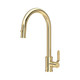 Perrin & Rowe 4544HTBR S/Lever PullDown Tap With Textured Handle - Brass Product Image