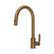 Perrin & Rowe 4544HTBZ S/Lever PullDown Tap With Textured Handle - Bronze Product Image