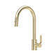 Perrin & Rowe 4544HTIG S/Lever PullDown Tap With Textured Handle - Gold Product Image