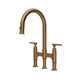 Perrin & Rowe 4956BZ Southbank Bridge Sink Mixer With Pull-Down Rinse - English Bronze Product Image