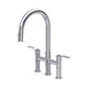 Perrin & Rowe 4549HTCP Bridge PullDown Tap With Textured Handles - Chrome Product Image