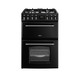 Belling FHMRA60DF-BK 444411813 Freestanding 60cm Dual Fuel Double Oven - Black Product Image