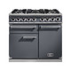 Falcon F1000DXDFSL/NM Deluxe 1000 Dual Fuel Range Cooker - Slate & Nickel Product Image