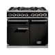 Falcon F1000DXDFBL/CM Deluxe 1000 Dual Fuel Range Cooker - Black & Chrome Product Image