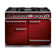 Falcon F1092DXDFRD/NM Deluxe 1092 Dual Fuel Range Cooker - Cherry Red & Nickel Product Image