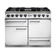 Falcon F1092DXDFWH/NM Deluxe 1092 Dual Fuel Range Cooker - White & Nickel Product Image