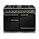 Falcon F1092DXDFBL/BM Deluxe 1092 Dual Fuel Range Cooker - Black & Brass Product Image