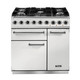 Falcon F900DXDFWH/NM Deluxe 900 Dual Fuel Range Cooker - White & Nickel Product Image