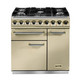 Falcon F900DXDFCR/BM Deluxe 900 Dual Fuel Range Cooker - Cream & Brass Product Image