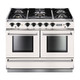 Falcon FCON1092DFWH/NM-EU Contintental 1092 Dual Fuel Range Cooker - White & Nickel Product Image