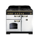 Rangemaster CDL100DFFWH/B Classic Deluxe 100 Dual Fuel Range Cooker - White Product Image
