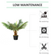 Artificial Palm Tree 8 Leaves with Nursery Pot, Fake Tropical Tree 60cm
