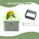 Outsunny Raised Garden Bed Elevated Planter Box & Gloves in Grey
