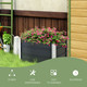 Outsunny Raised Garden Bed Elevated Planter Box & Gloves in Grey