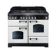 Rangemaster CDL110DFFWH/C Classic Deluxe 110 Dual Fuel Range Cooker - White Product Image
