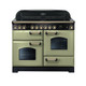 Rangemaster CDL110ECOG/B Classic Deluxe 110 Ceramic Range Cooker - Olive Green Product Image