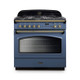 Rangemaster CLAS90FXDFFSB/B Classic FX 90 Dual Fuel Range Cooker - Stone Blue & Brass Product Image