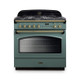 Rangemaster CLAS90FXDFFMG/B Classic FX 90 Dual Fuel Range Cooker - Mineral Green & Brass Product Ima