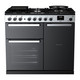 Rangemaster EDDL100DFGBLK/CM1 Edge Deluxe 100 Dual Fuel Range Cooker - Black Glass Product Image