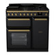 Rangemaster ESDL90DFPGBL/AB1 Estel Deluxe 90 Dual Fuel Range Cooker - Black Glass Product Image