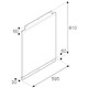 Bertazzoni 901347 60cm Stainless Steel Splashback Technical Drawing